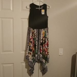 NWT, scarf hem dress